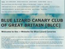 Tablet Screenshot of bluelizardcanary.com